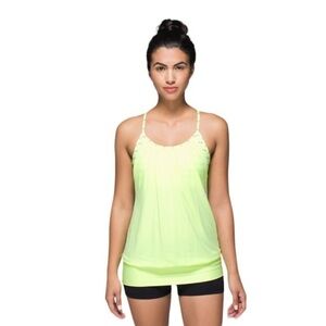 Lululemon No Limits Tank in Clear Mint Deauville Stripe Clear Mint